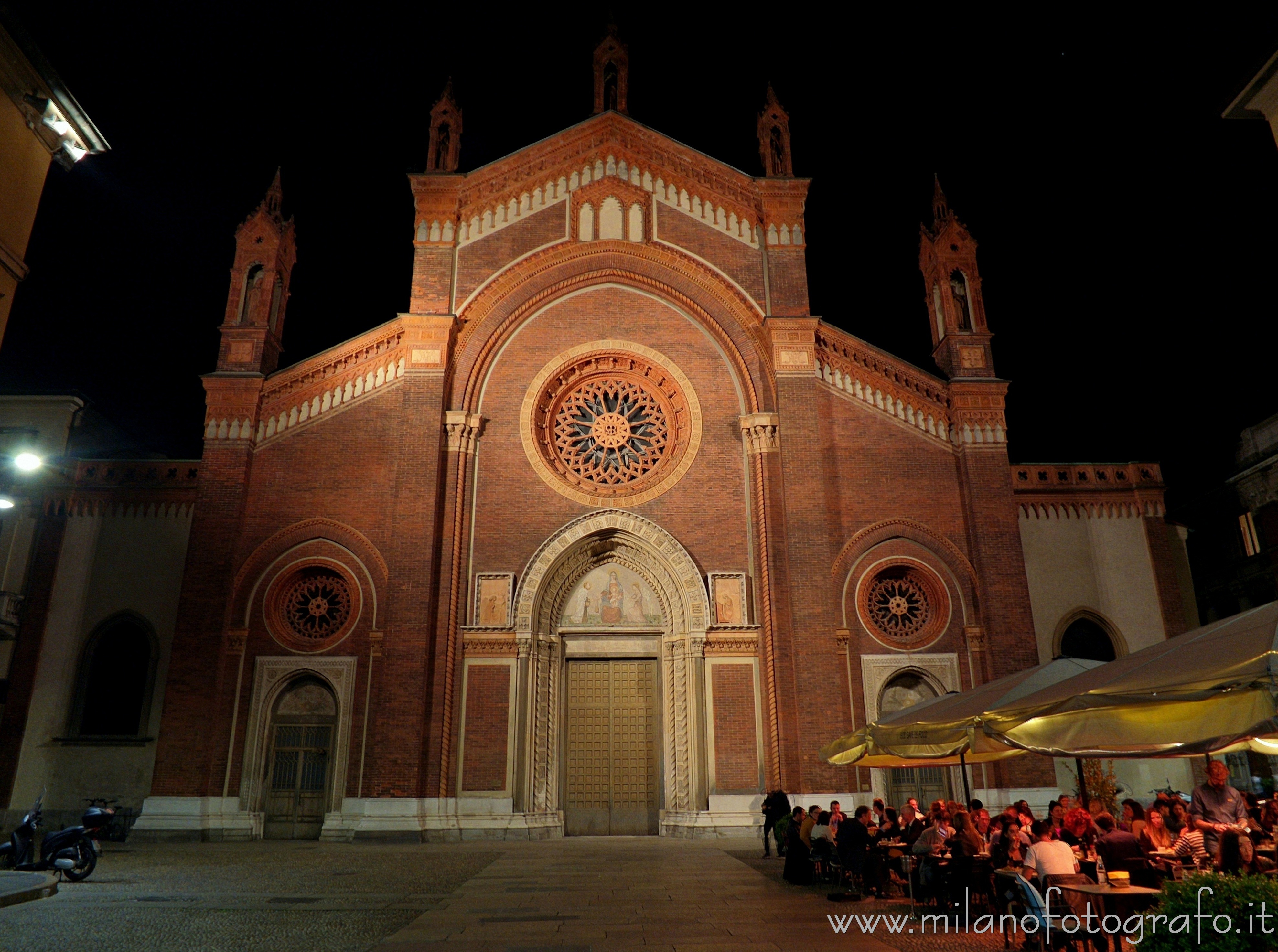 Milan (Italy) - Church of Santa Maria del Carmine by night